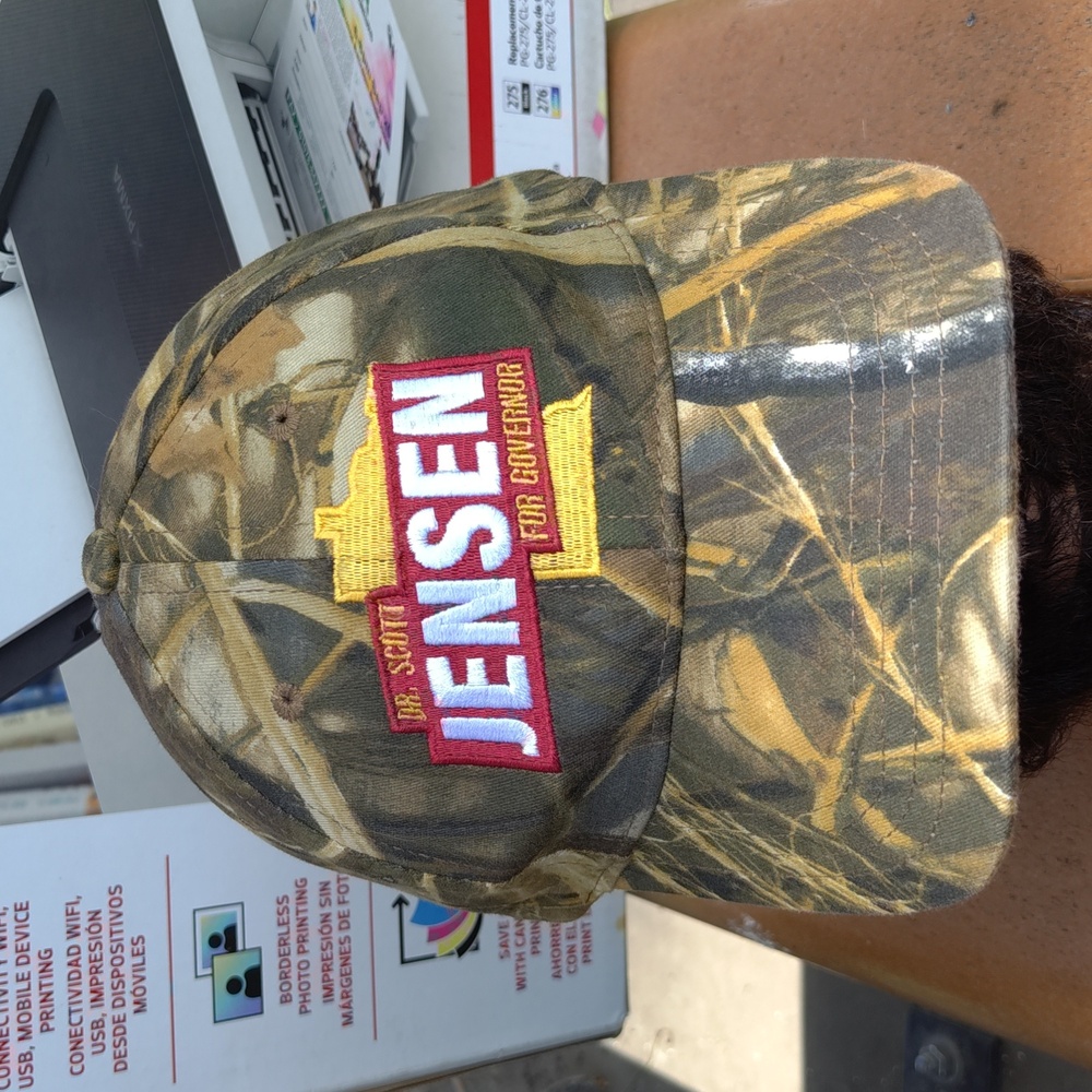 Dr Scott Jensen For Governor Embroidered Camo Campaign Political Strap-on Hat OS
